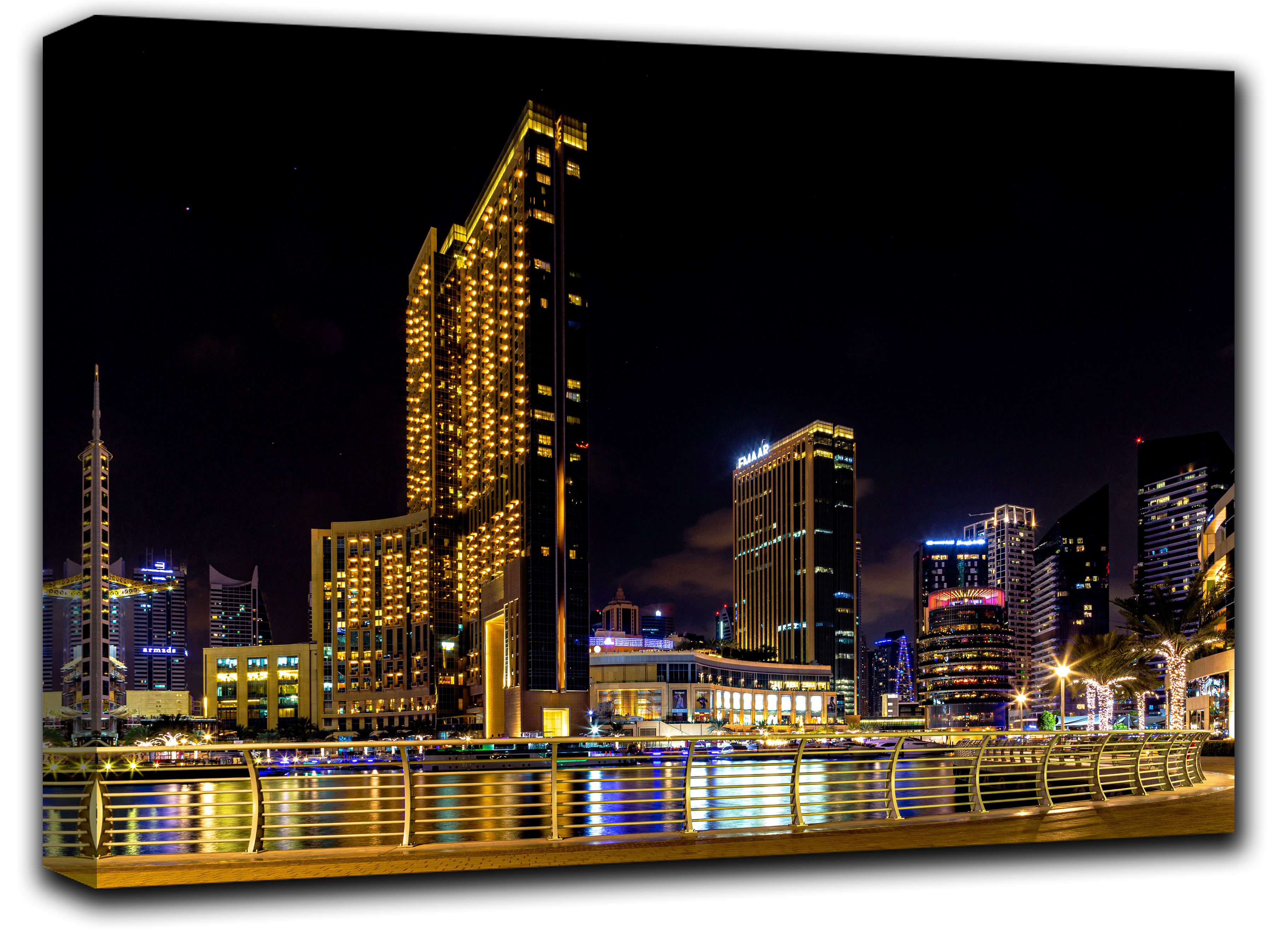 

картина на холсте залив в Дубай городской пейзаж улицы урбан Hotel Arizona HD 69 см x 102 см