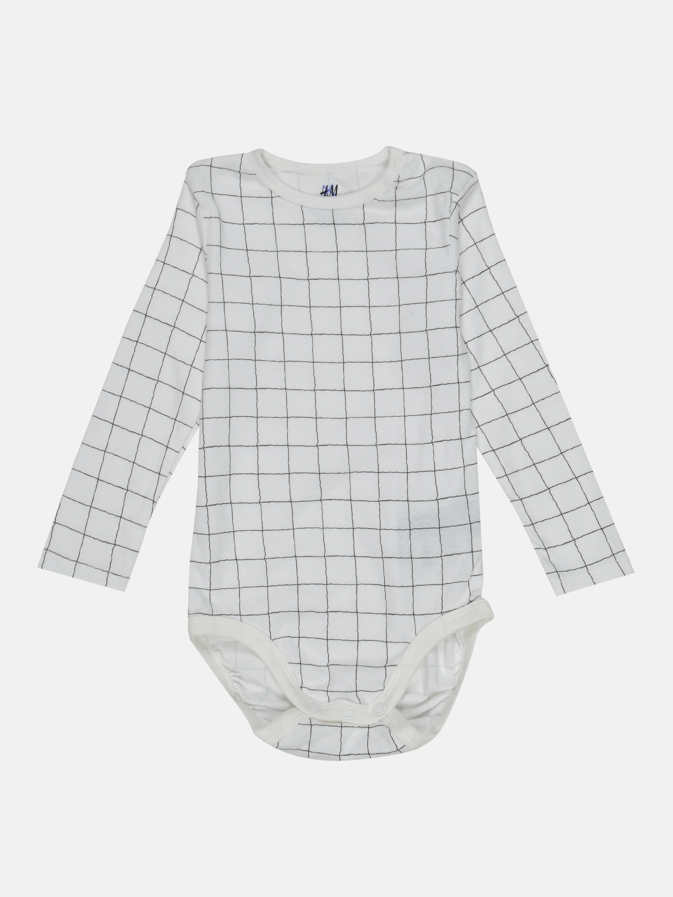 

Боди H&M 1602-6203378 92 см Белое в клетку