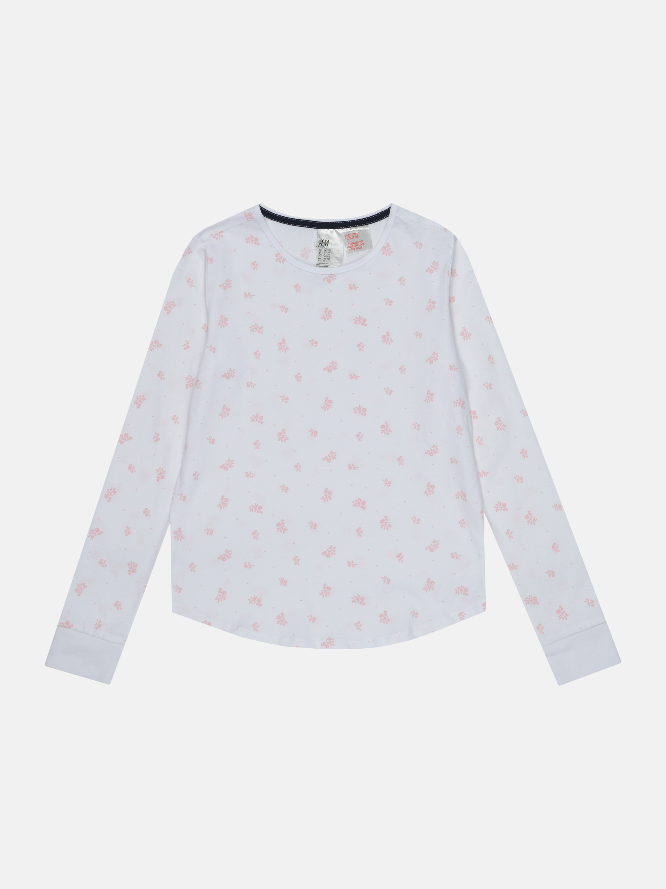 

Лонгслив пижамный H&M 102-68845812 146-152 см Белый