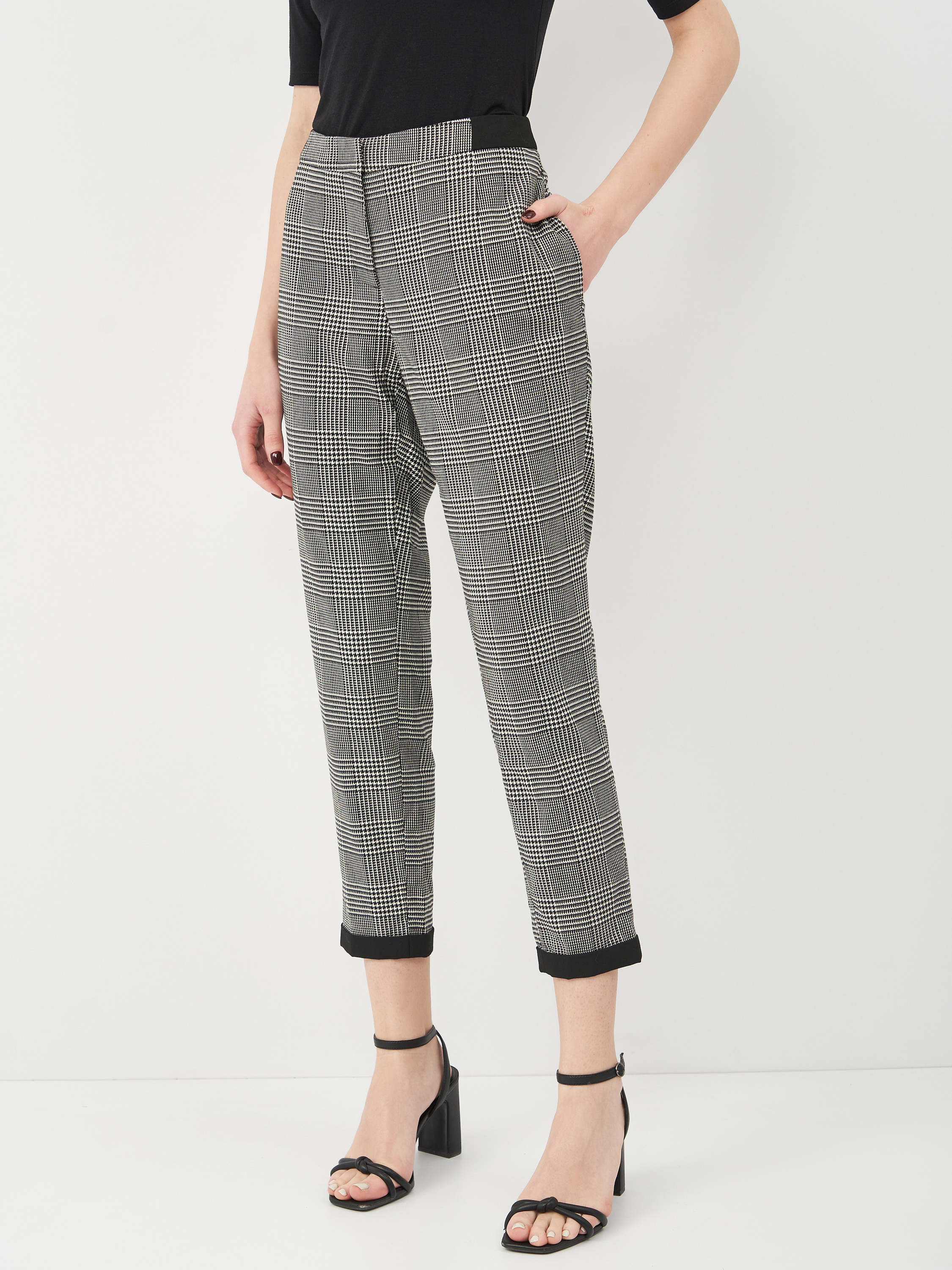 

Брюки H&M KK6173001 38 Черные с белым