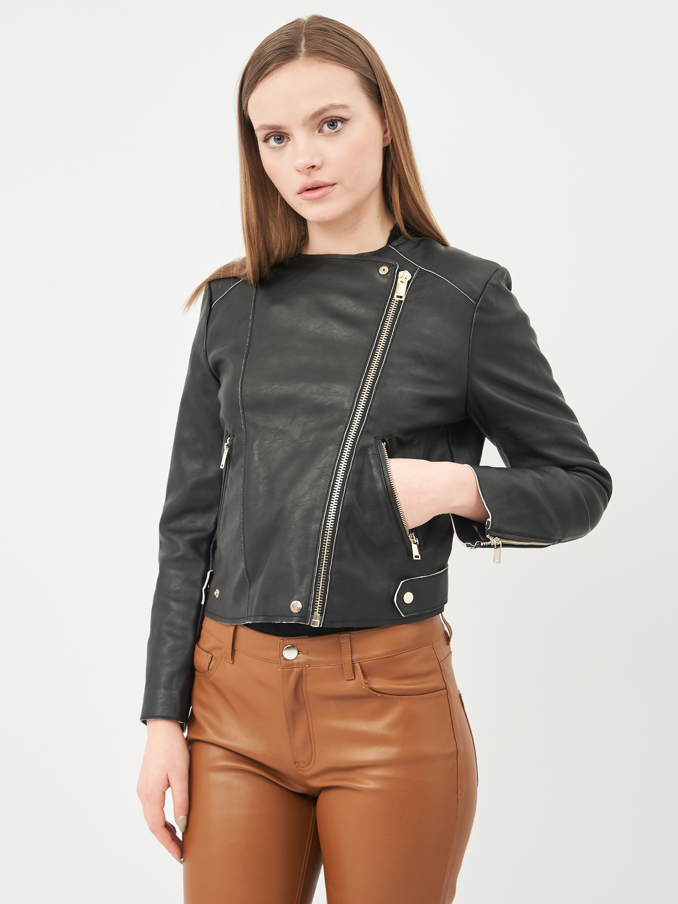 

Куртка из искусственной кожи H&M KK7133001 38 Черная
