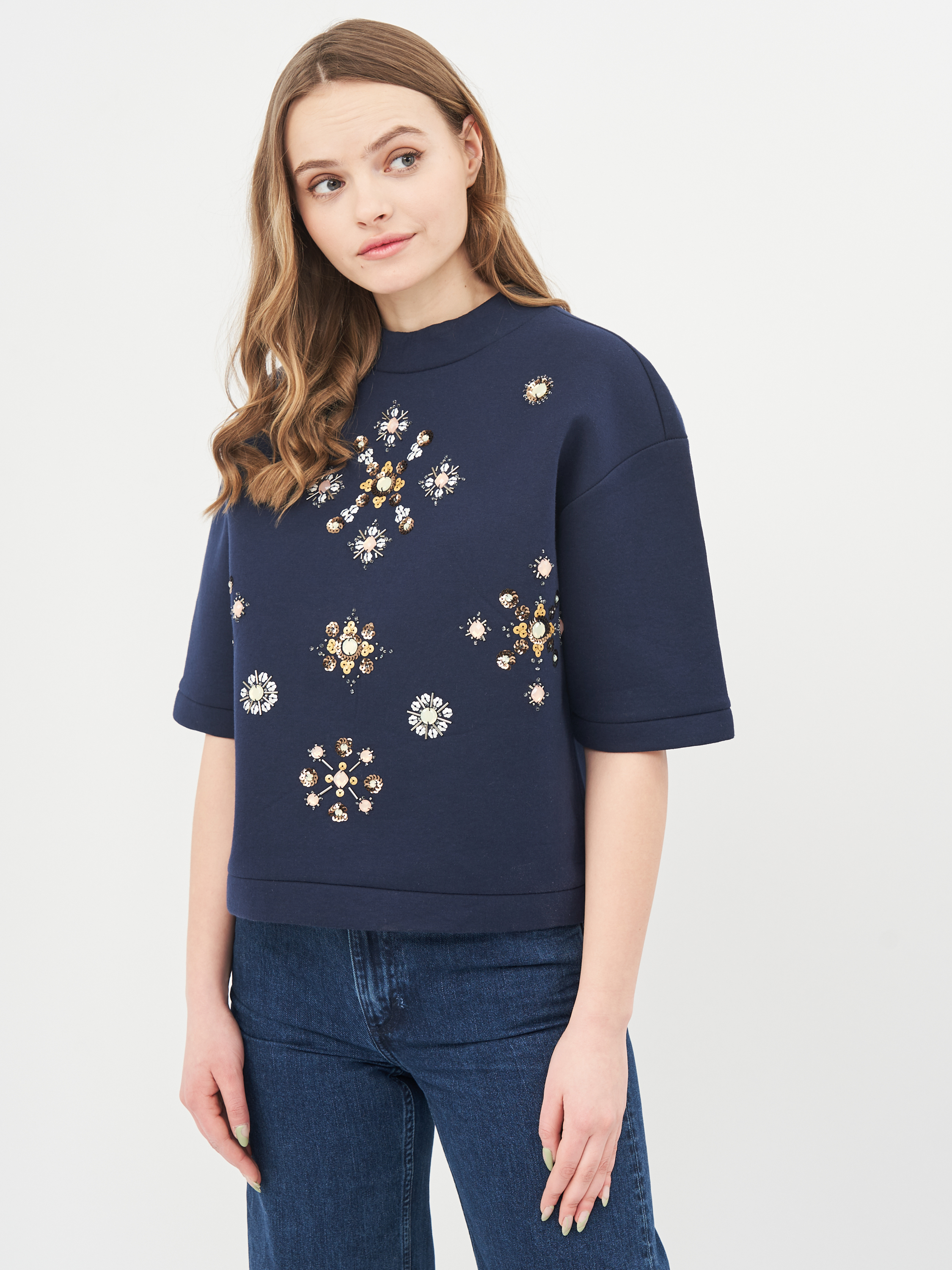 

Джемпер H&M KK2506090 S Темно-синий