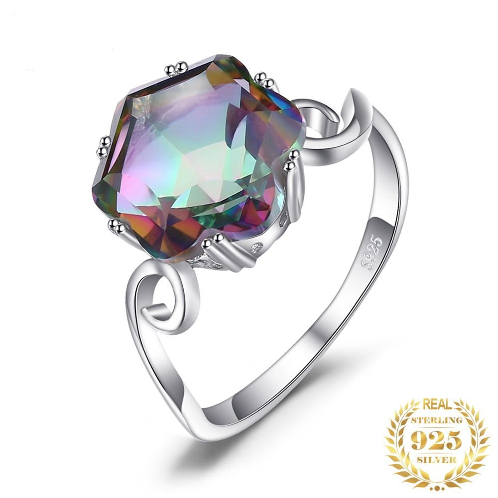 

Кольцо из серебра 925 пробы с искусственным топазом "Mistyc Topaz" 15,5мм
