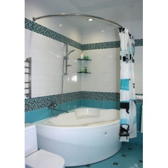 

Карниз для ванной Комфорт Люкс полукруглый 150 × 100