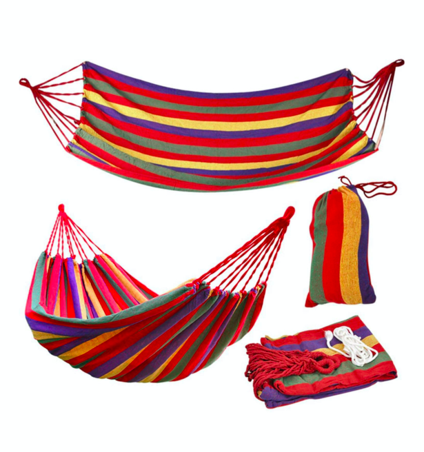 

Мексиканський гамак бавовна 240x80 см + чохол Райдужний