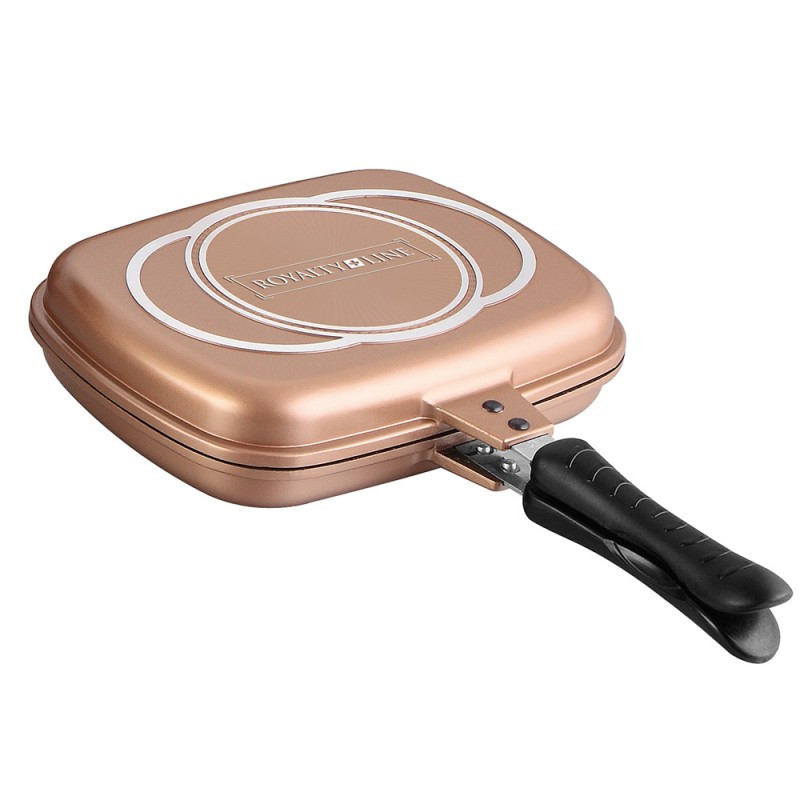

Сковорода гриль двусторонняя Royalty Line RL-DF28M Copper 28 cm