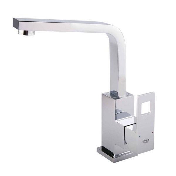 

Cмеситель для раковины однозахватный с высоким изливом GROHE хром EUROCUBE латунь 23135000