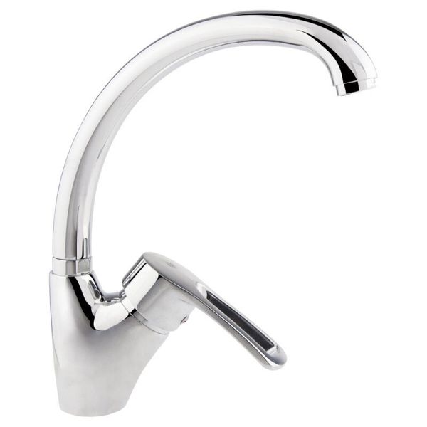 

Кран кухонный однозахватный GF ITALY хром 04 силумин S-04-007F