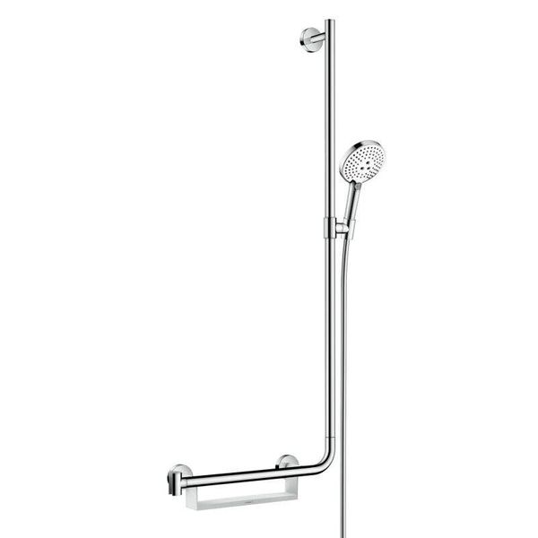 

Душевой комплект (шланг, ручная лейка и штанга с держателем) HANSGROHE хром RAINDANCE SELECT S 26326400