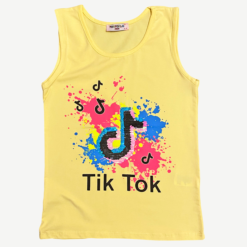 

Майка Fasforlu Tik-tok для девочки 140см желтый 00009532-o2