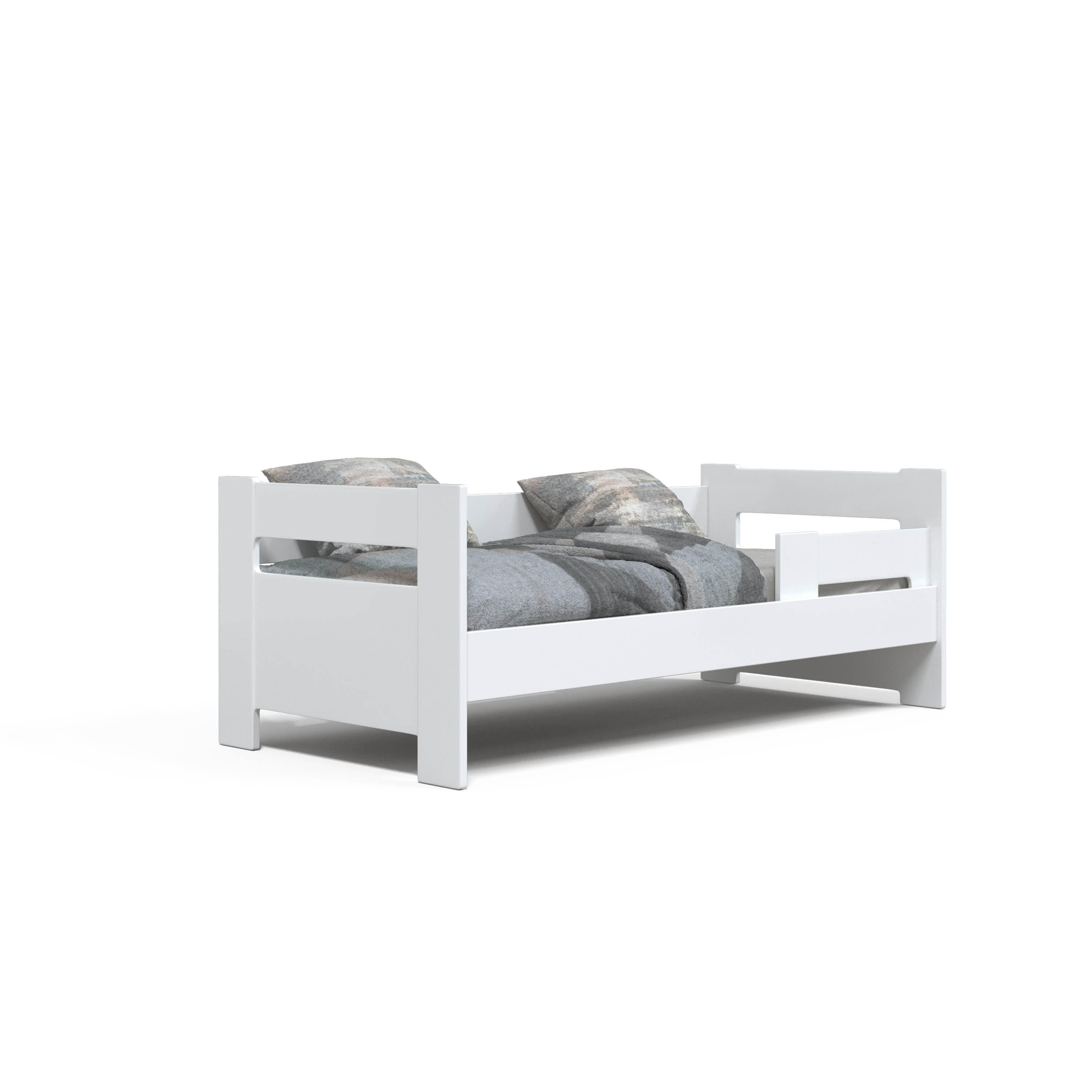 

Детская кровать MDF ZEFFIR 1936*850 +ящик +ламели/ белый цвет ДСП Viorina-Deko