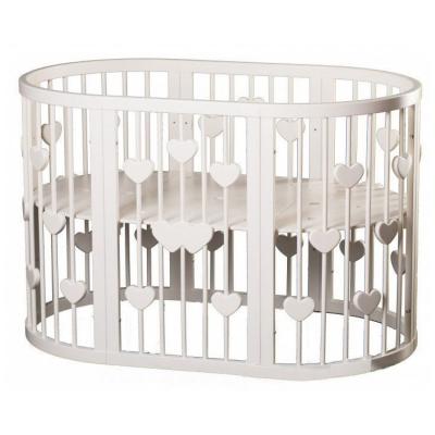 

Кроватка Ingvart SMART BED OVAL с сердечками молочный (2349001)