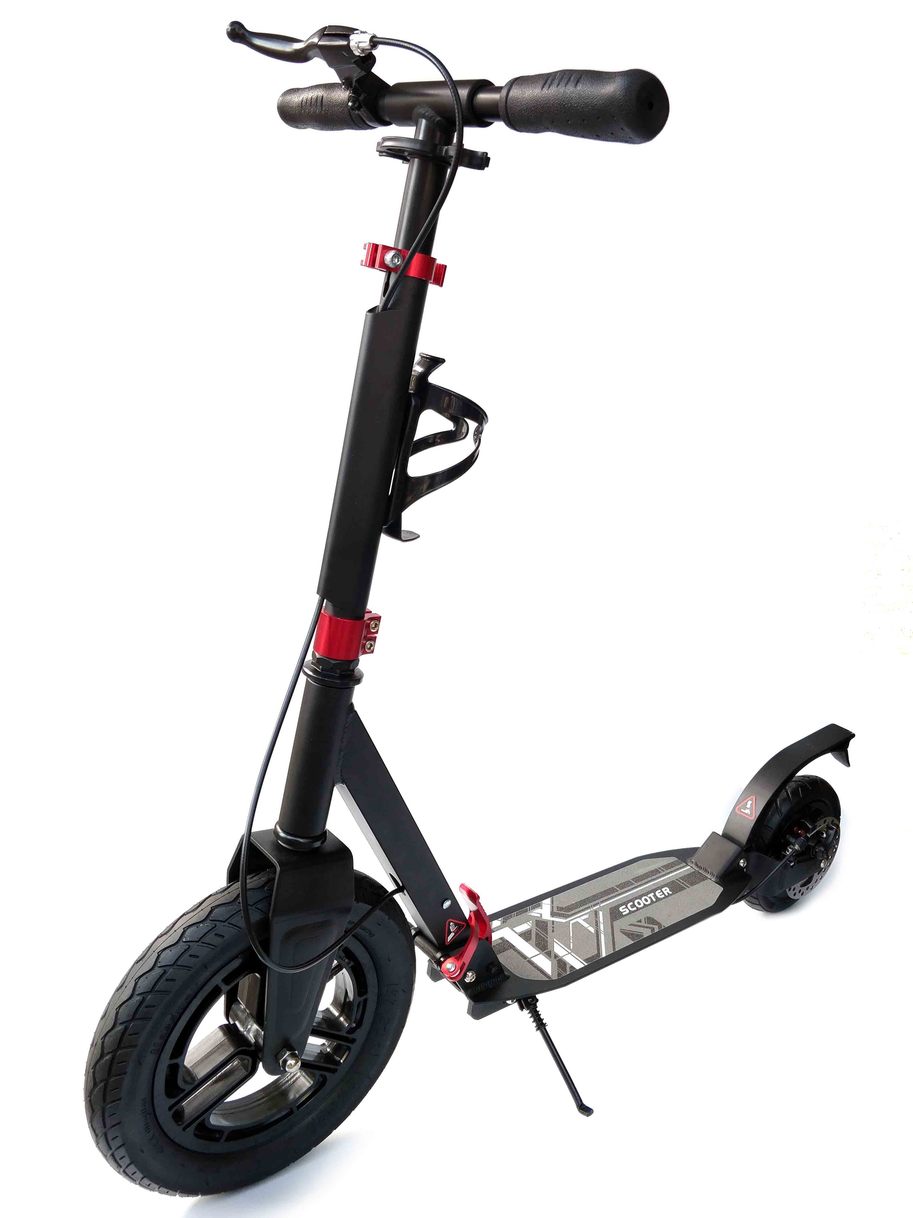 

Самокат двухколесный с дисковым тормозом Scooter MS320 надувные резиновые колеса (Черный)