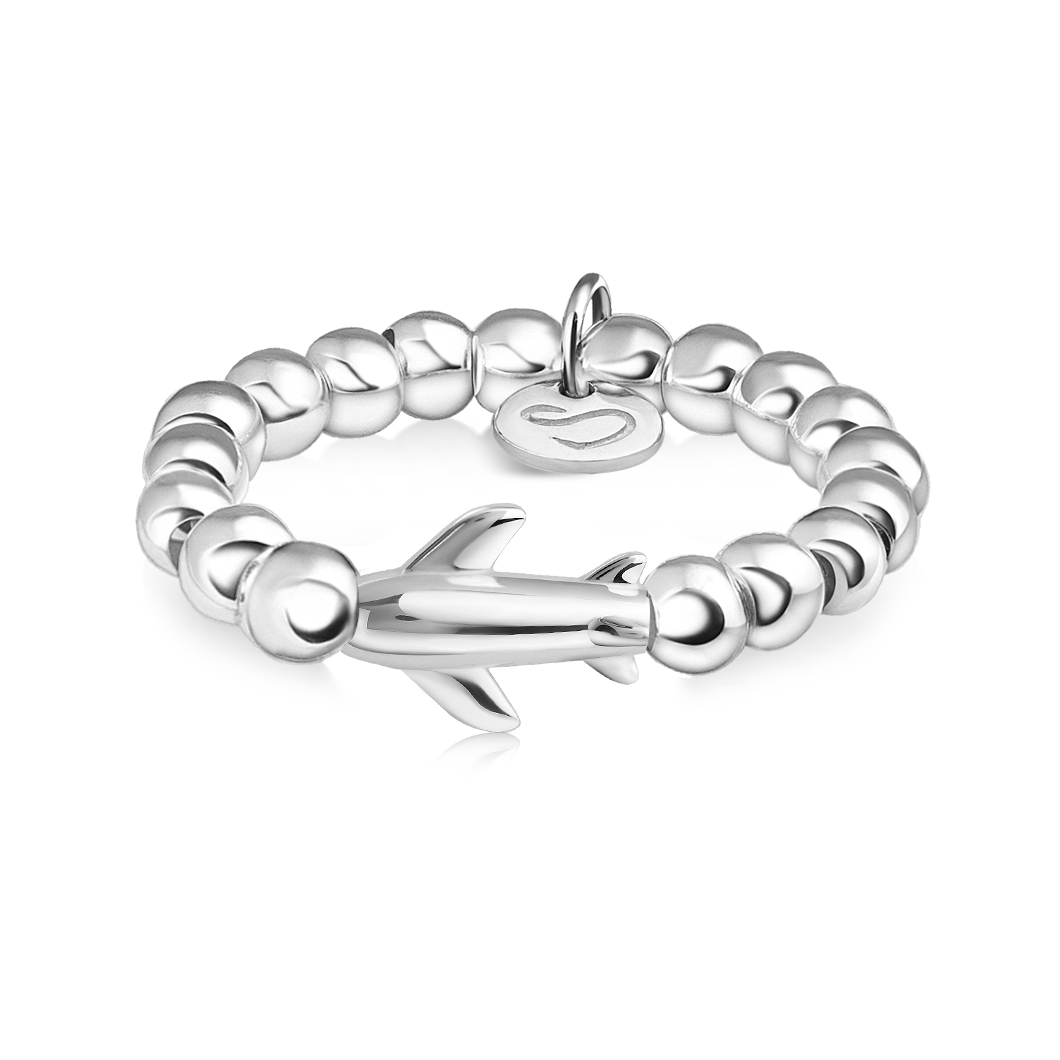 

Серебряное кольцо из бусин Peninsula «Самолетик» размер 17