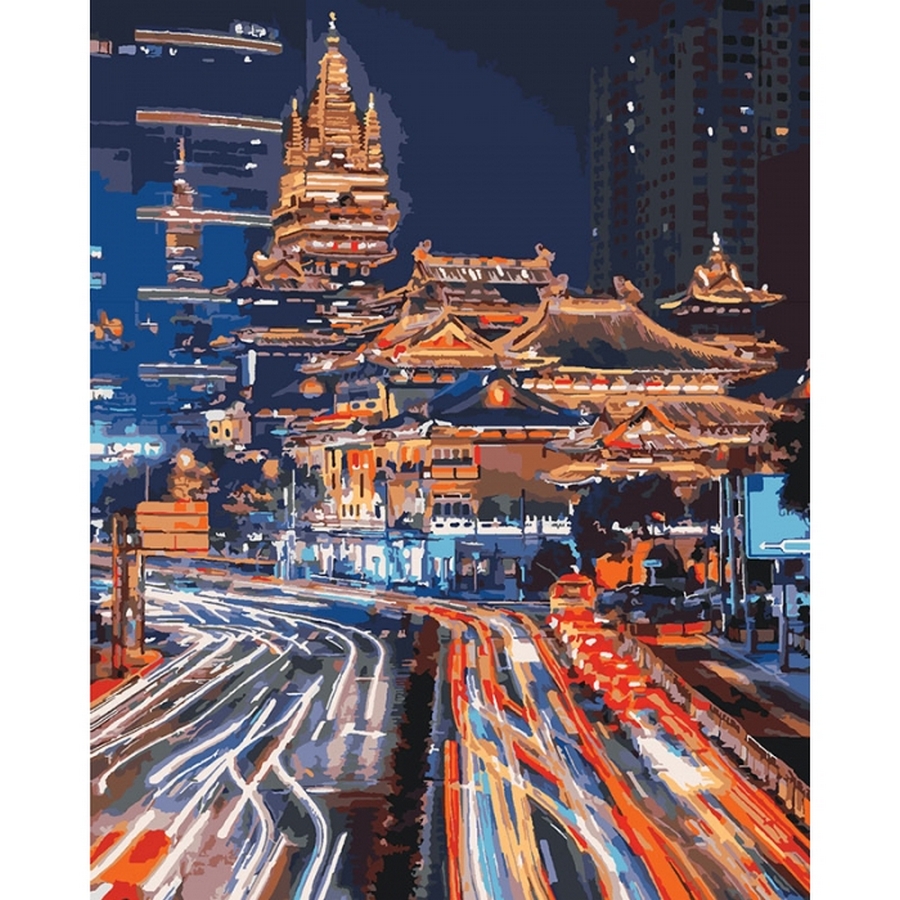

Картина по номерам «Ночной Шанхай 2» 40*50 см Идейка (KHO3543)