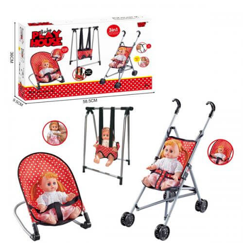 

Игровой набор коляска жезлонг и качель YL8804A A-Toys (YL8804A)