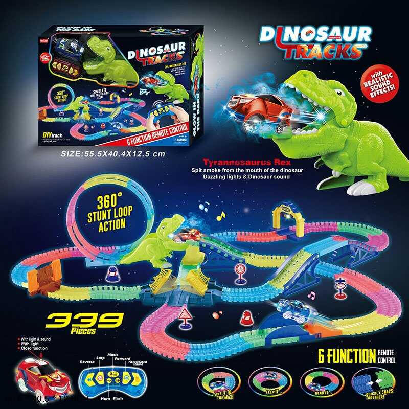

Гоночный трек 169 «Dinosaur Tracks» на радиоуправлении на батарейках 339 детали A-Toys (169)