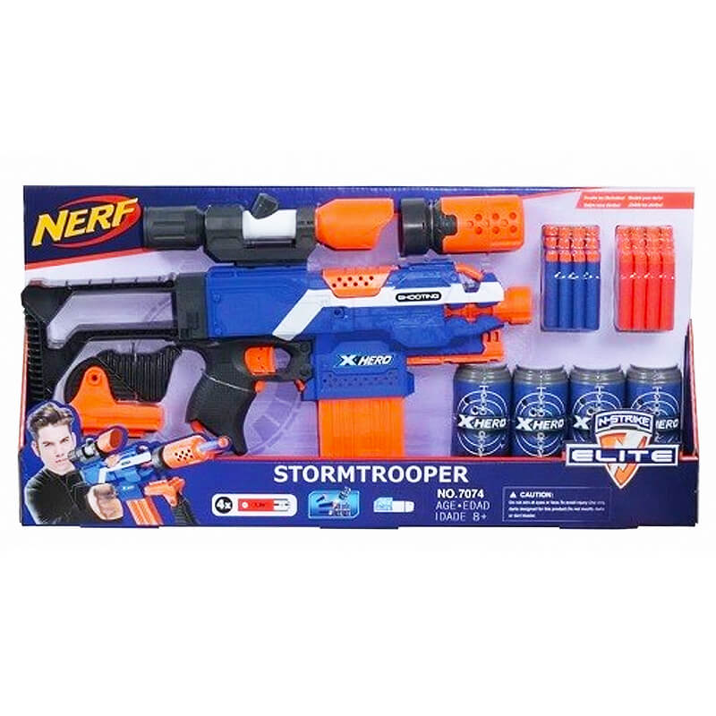 

Автомат NERF на поролоновых патронах на батарейках 7074 A-Toys (7074)