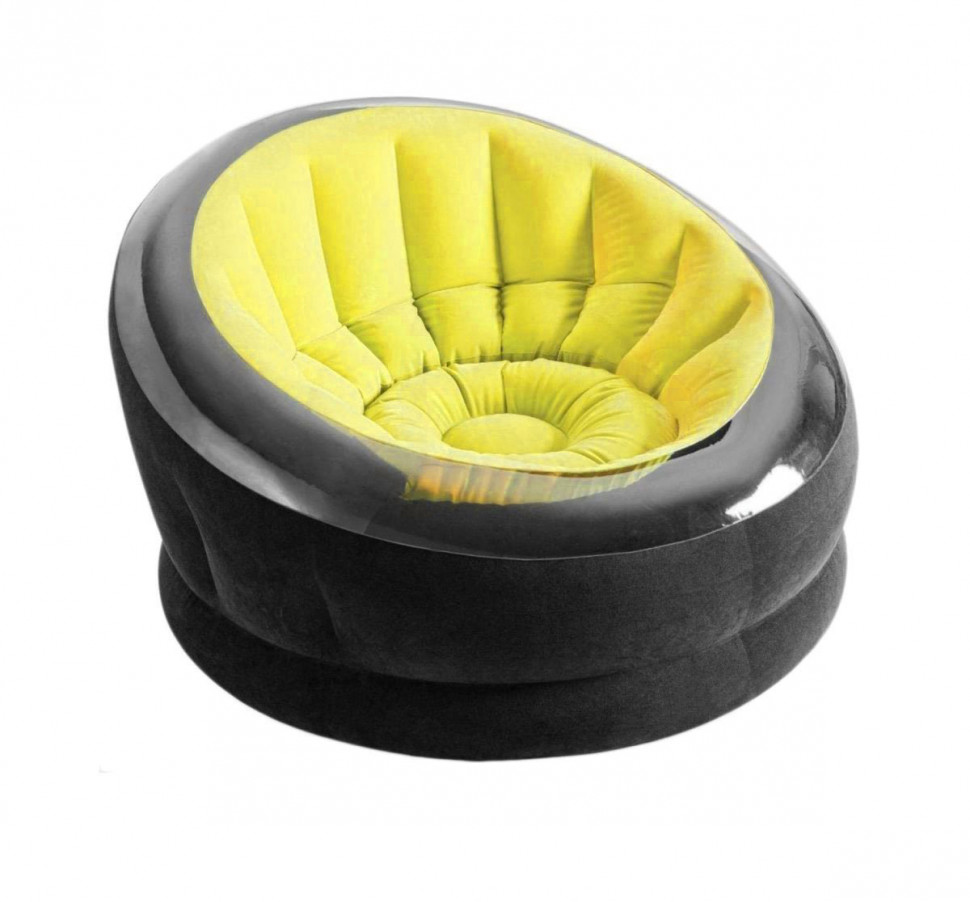 

Надувное кресло-велюр Intex желтого цвета 112х109х69 см (RT-66582(Yellow))