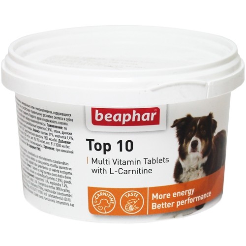 

Мультивитамины Beaphar Top 10 для собак 180 таблеток