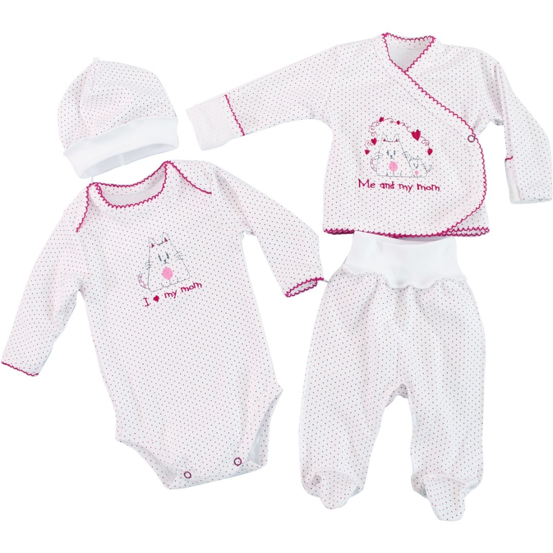 

Комплект новонародженого 68 см. білий KN11-1-ILoveMom-white-22 Ladan