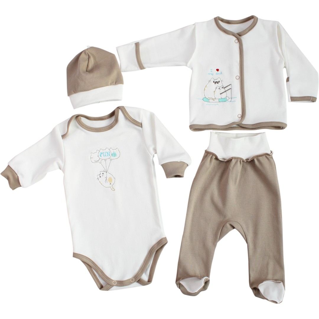 

Комплект новонародженого 62 см. комбінований KN9-1-ILoveMyDad-20 Ladan
