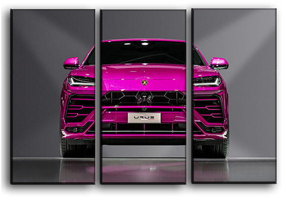 

Модульная картина на холсте из 3 частей суперкар внедорожник Lamborghini Urus споривное авто Hotel Arizona HD 56 см x 84 см