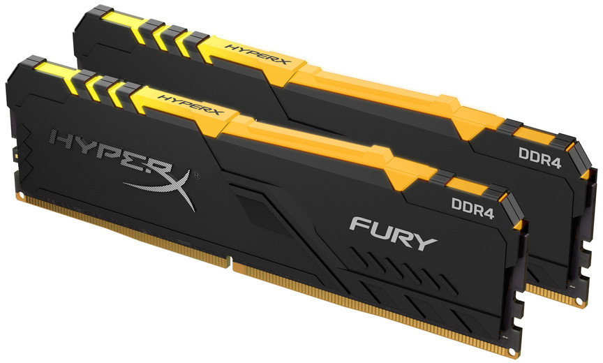 Акция на Оперативная память HyperX DDR4-2666 32768MB PC4-21300 (Kit of 2x16384) Fury RGB Black (HX426C16FB3AK2/32) от Rozetka UA