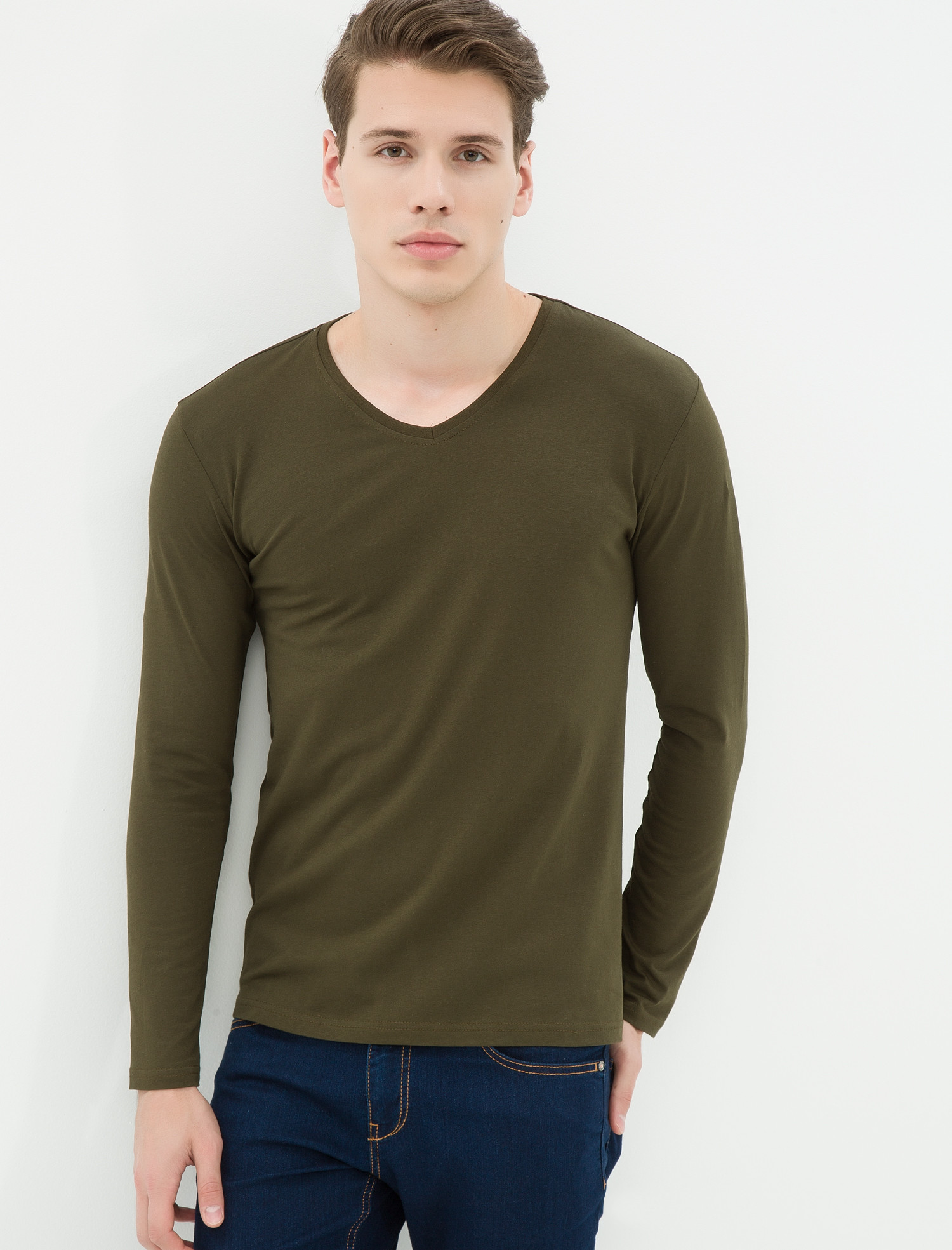

Лонгслив Koton 7KAM12328LK-890 M Khaki