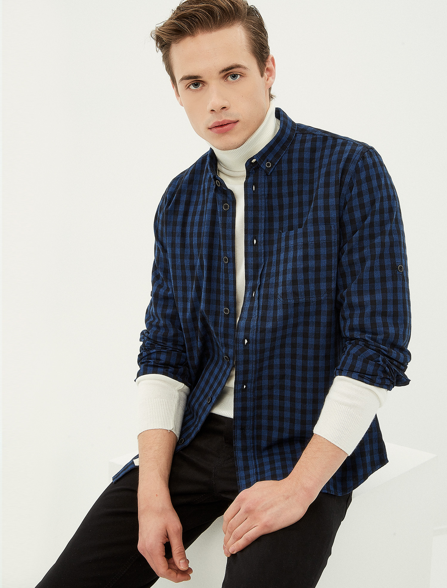 

Рубашка Koton 7KAM61710LW-03T S Blue Check