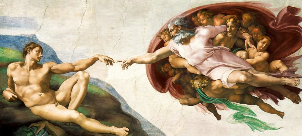 

Набор алмазной вышивки "Сотворение Адама". Художник Michelangelo Buonarroti