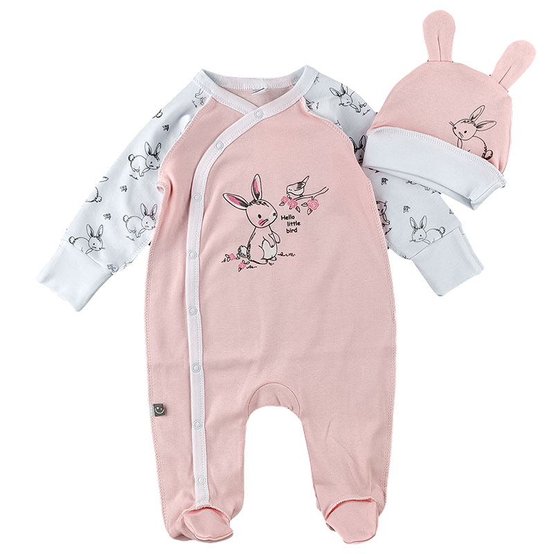 

Комбинезон (человечек) детский + шапочка MARIO KIDS 13-09-09 56 см розовый