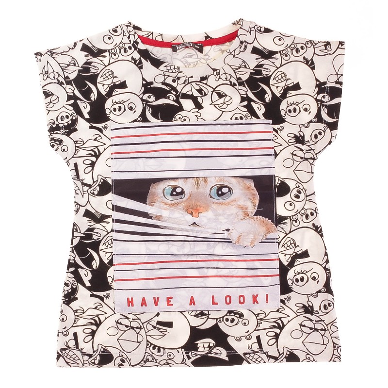 

Футболка для девочки Cloise CLO134005 104 см кремовый
