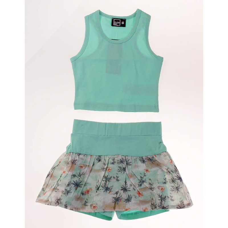 

Топ + Шорты для девочки Cloise CLO214001 116 см мятный