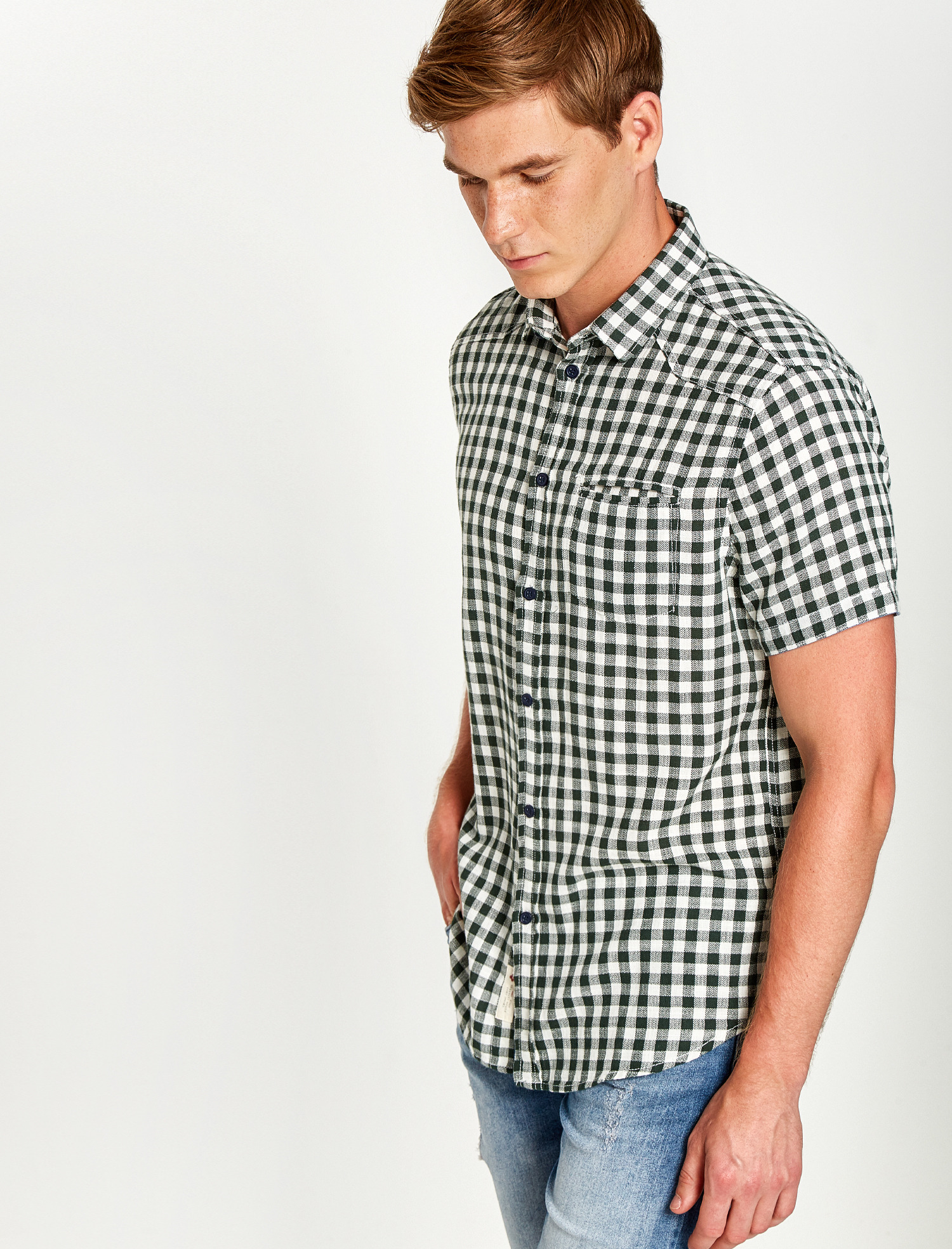 

Рубашка Koton 7YAM61071BW-02P S Green Check