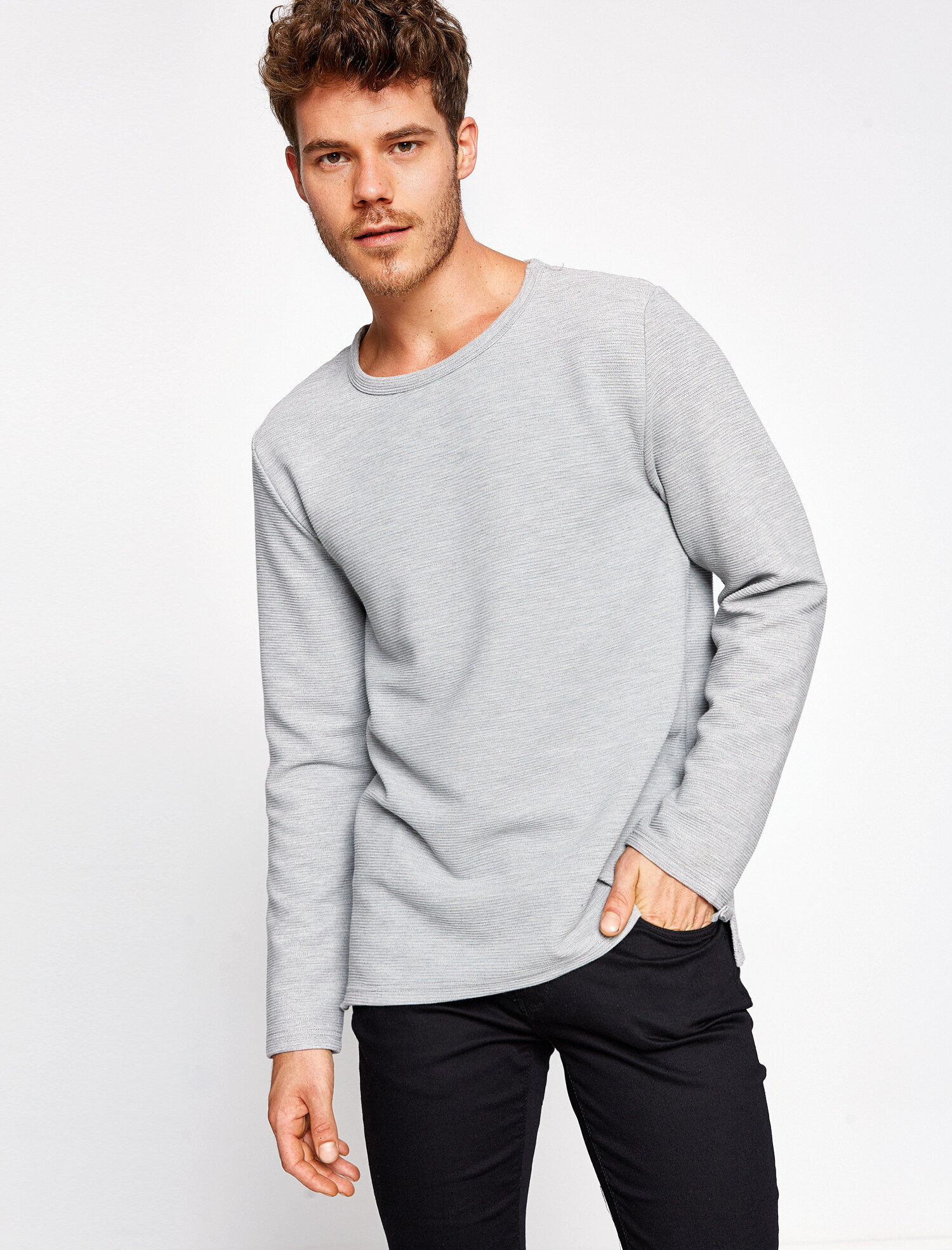

Лонгслив Koton 8KAM14030OK-027 XL Grey