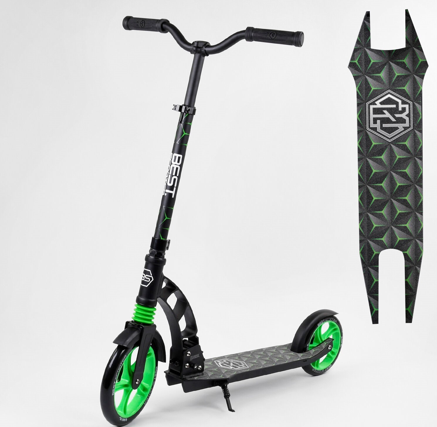 

Самокат двухколесный Best Scooter 62798 колеса PU d переднего колеса - 230мм d заднего колеса - 180мм