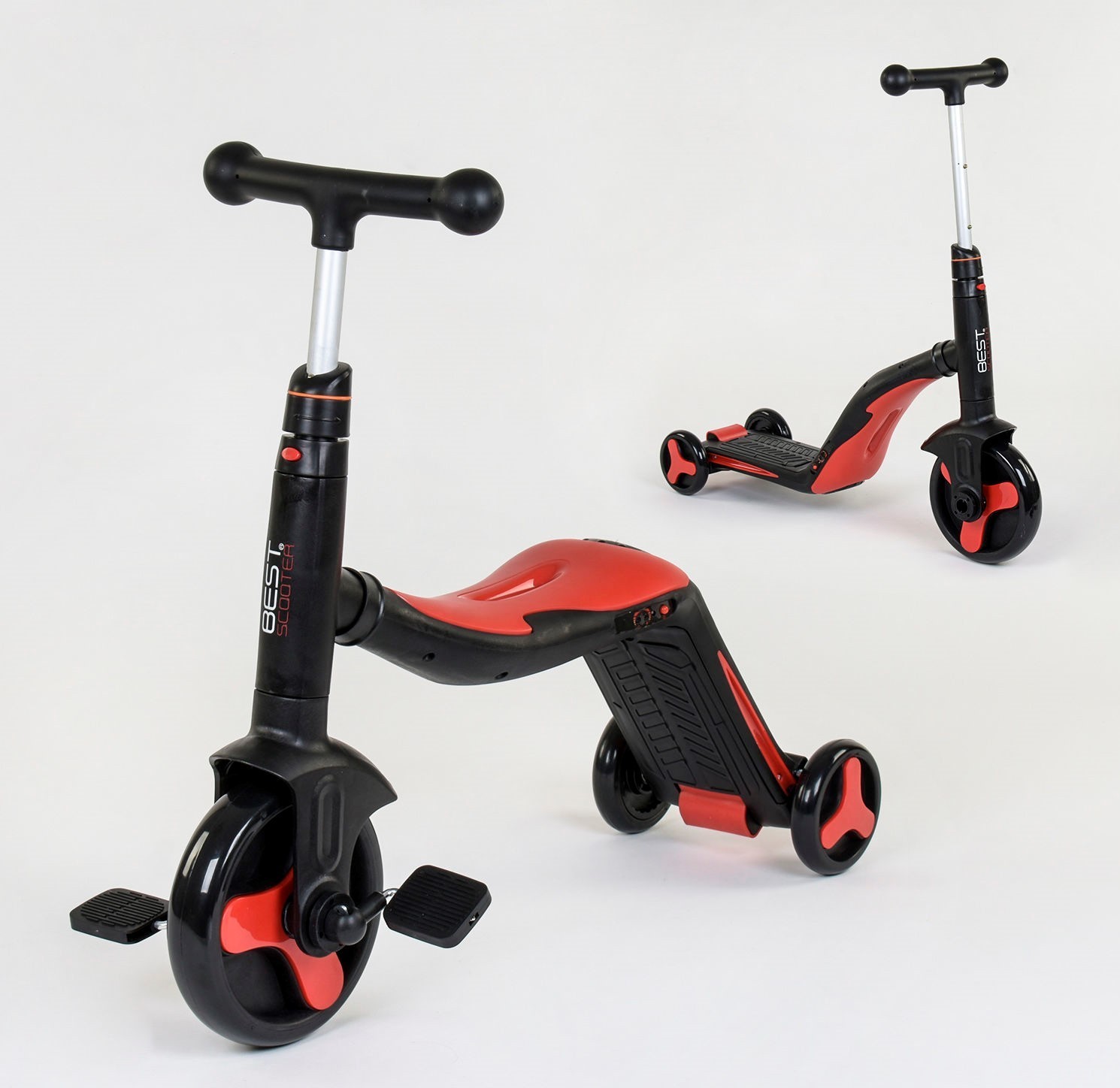 

Самокат 3в1 JT 28288 Best Scooter самокат-велобег-велосипед красный