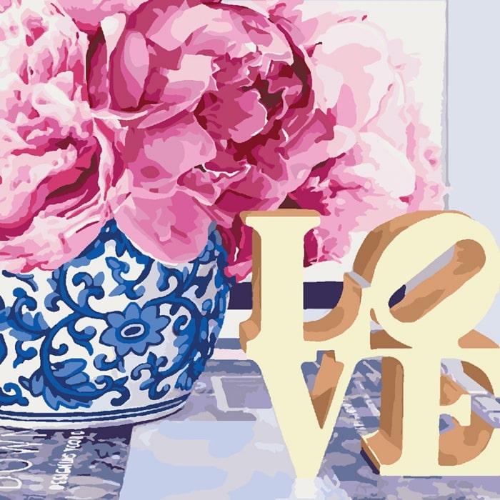 

Картина по номерам "Love" Идейка холст на подрамнике 40x40см КНО3030