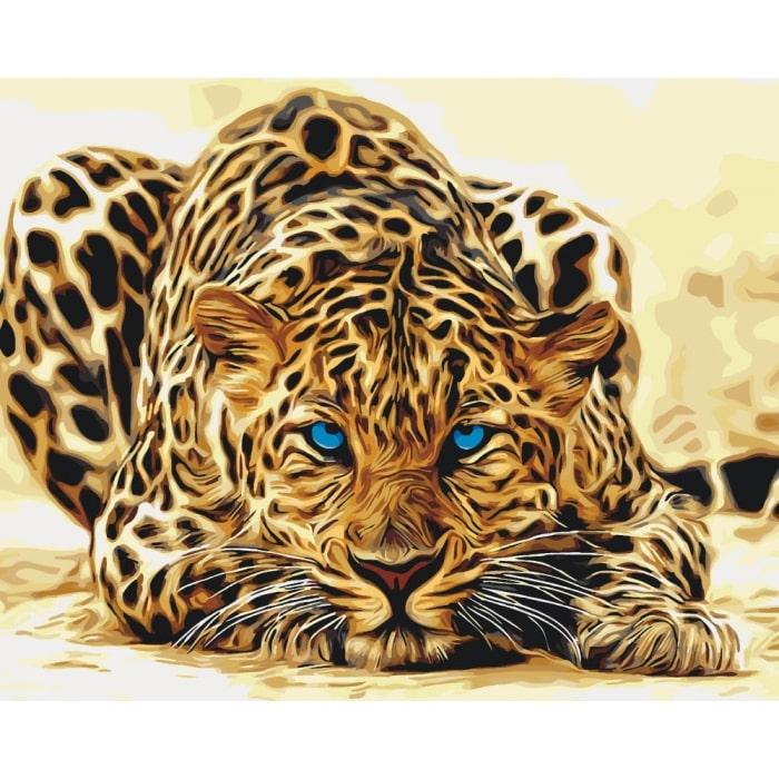 

Картина по номерам "Дикая кошка" Идейка холст на подрамнике 40x50см КНО2450