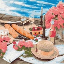 

Картина по номерам "Пикник рядом с морем" BrushMe холст на подрамнике 40x50см GX37555