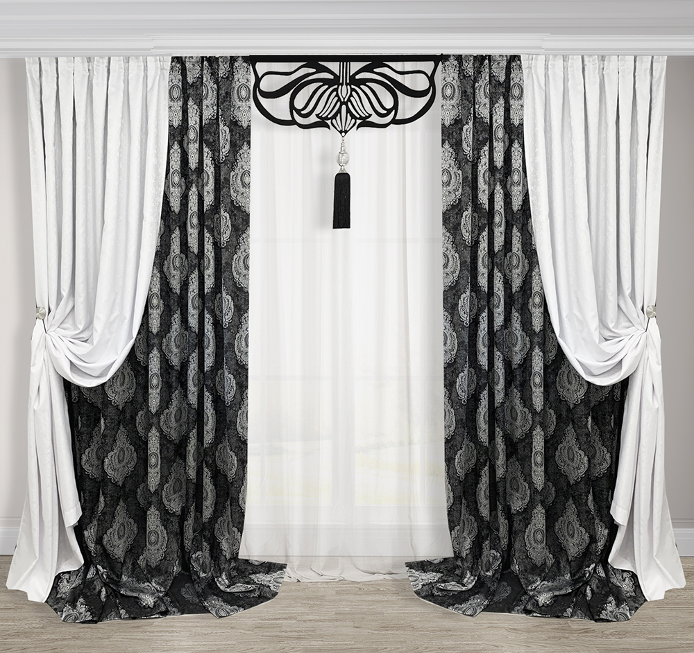 

Ажурный ламбрекен - центральный декор для окон Adagio Windows Decor ZА003 100х39.4см
