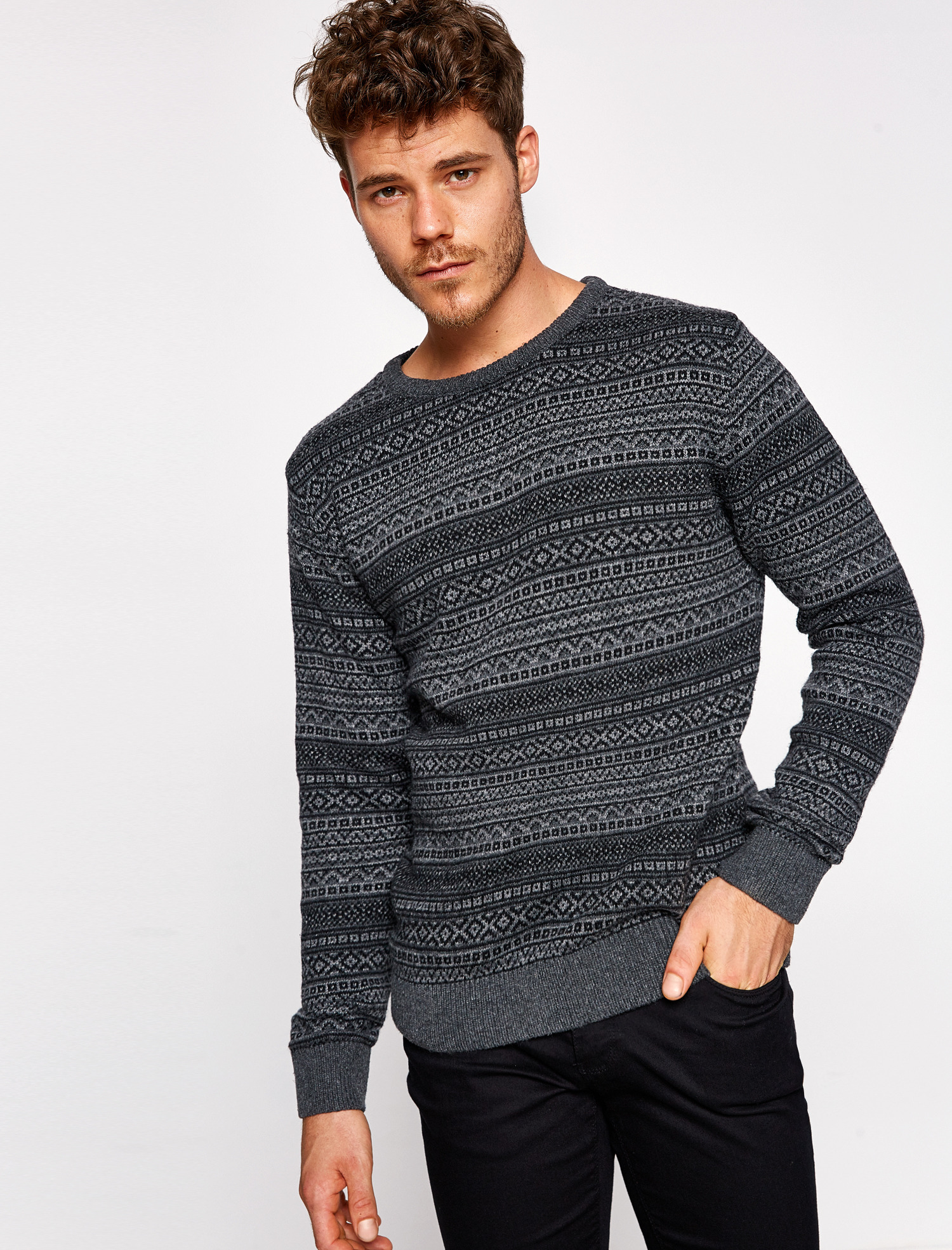 

Джемпер Koton 8KAM91282NT-14D M Antrasit Design