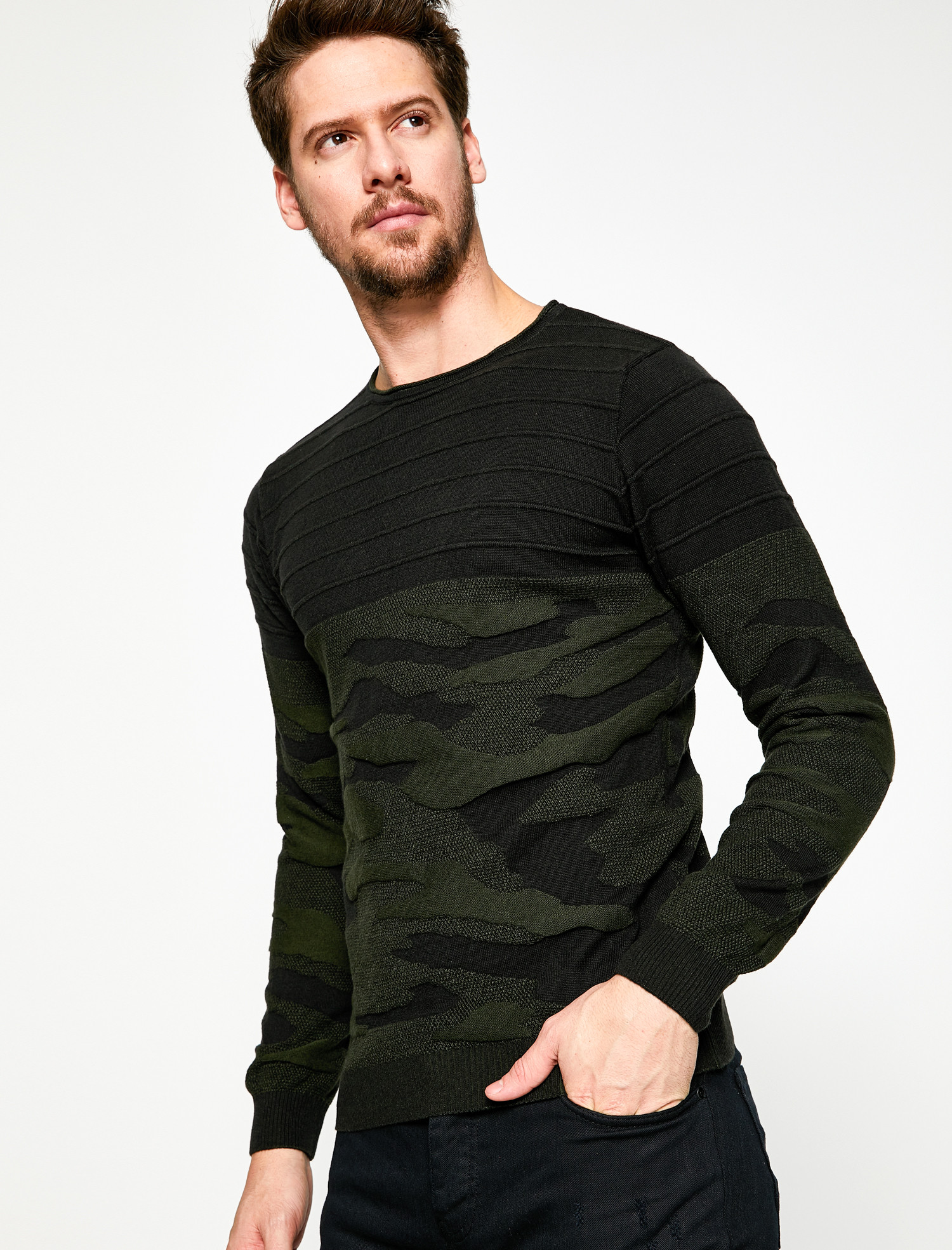 

Джемпер Koton 8KAM94603OT-R23 M D.Khaki Check