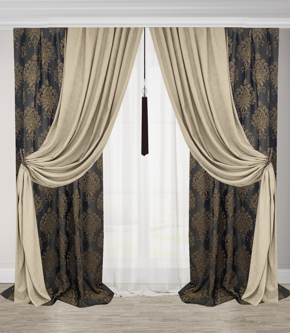 4 штору. Шторы бирюзовые Adagio Windows Decor Модерн ш171447501