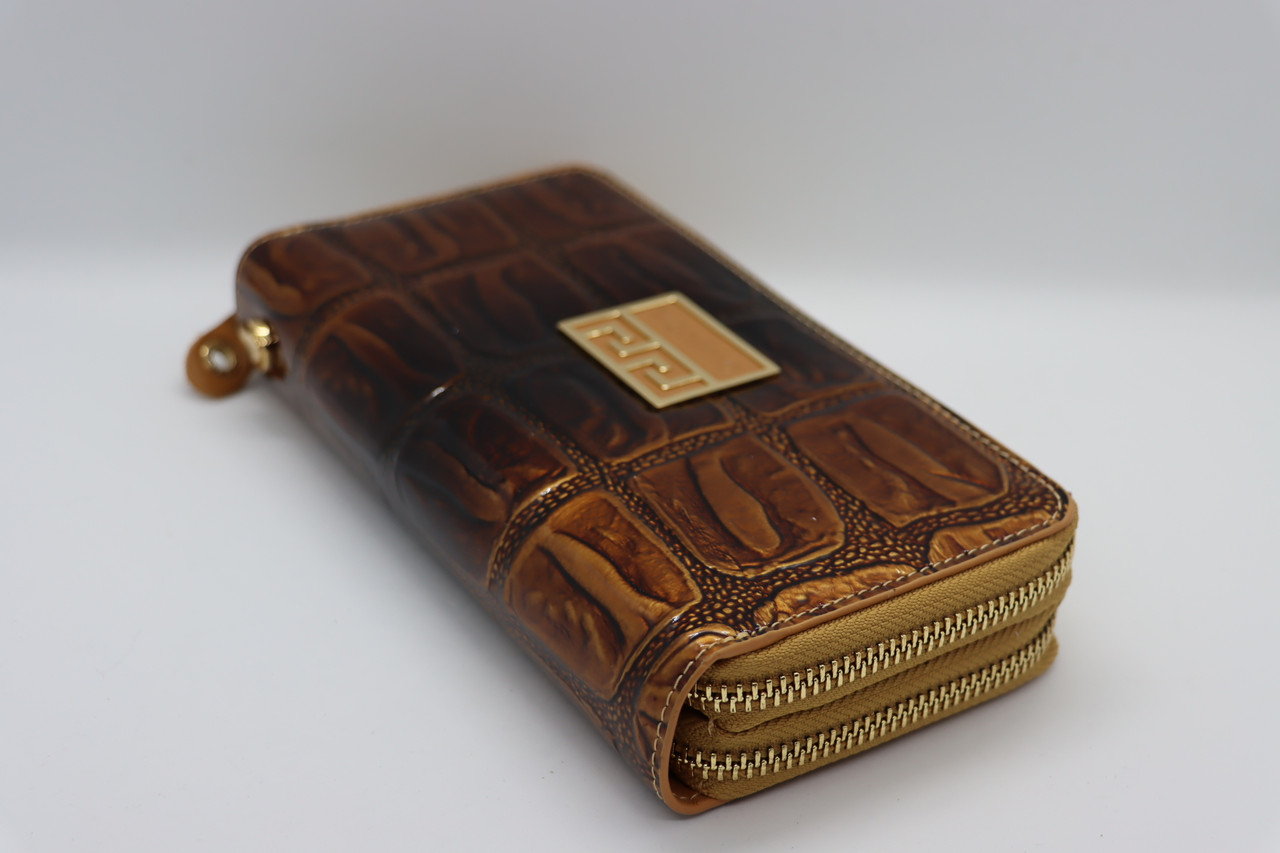 

Женский кожаный кошелёк Wanlima w82022340002 Coffee