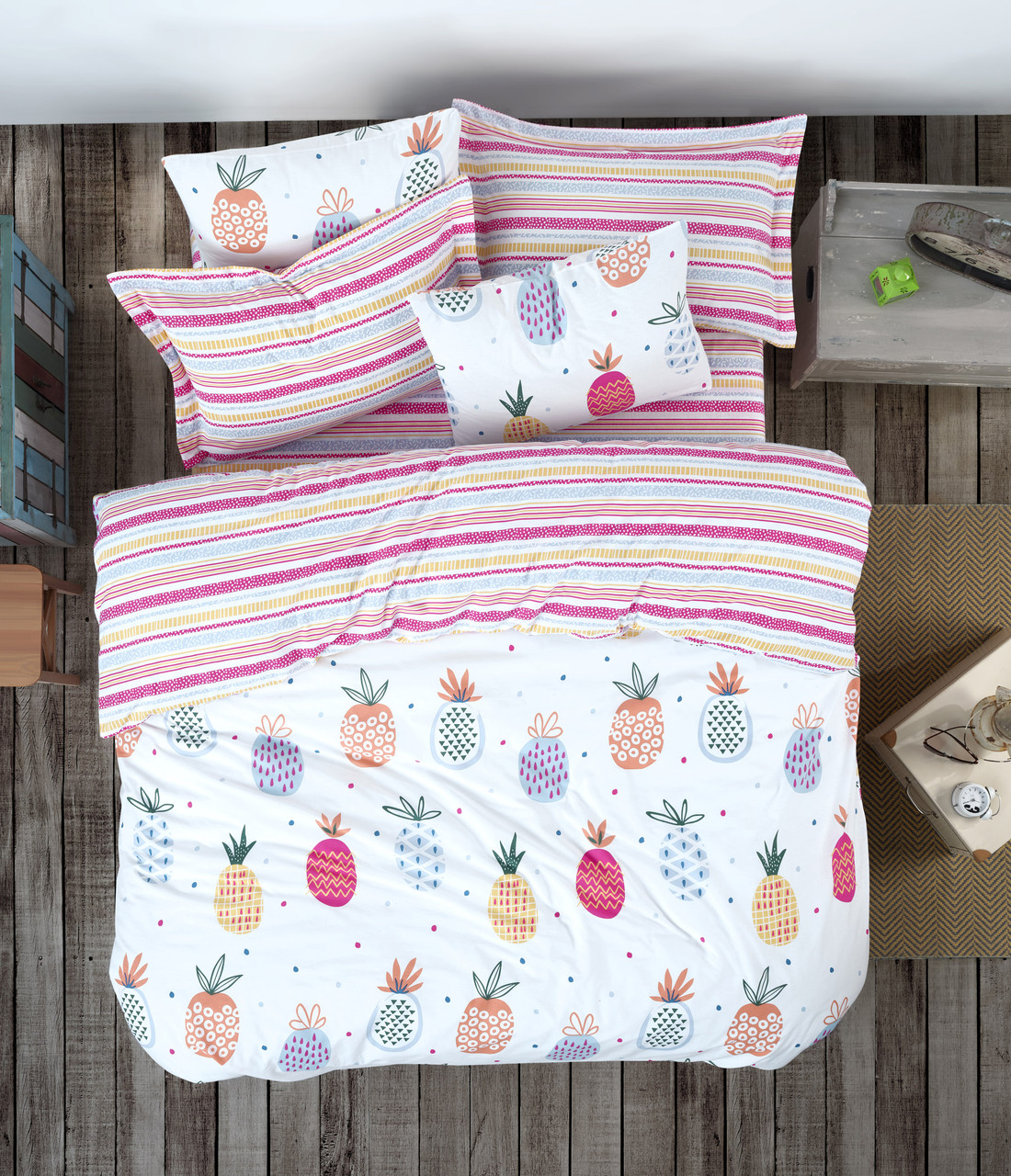 

Постельное белье Lotus Home Perfect Ranforce - Pottik белый полуторный
