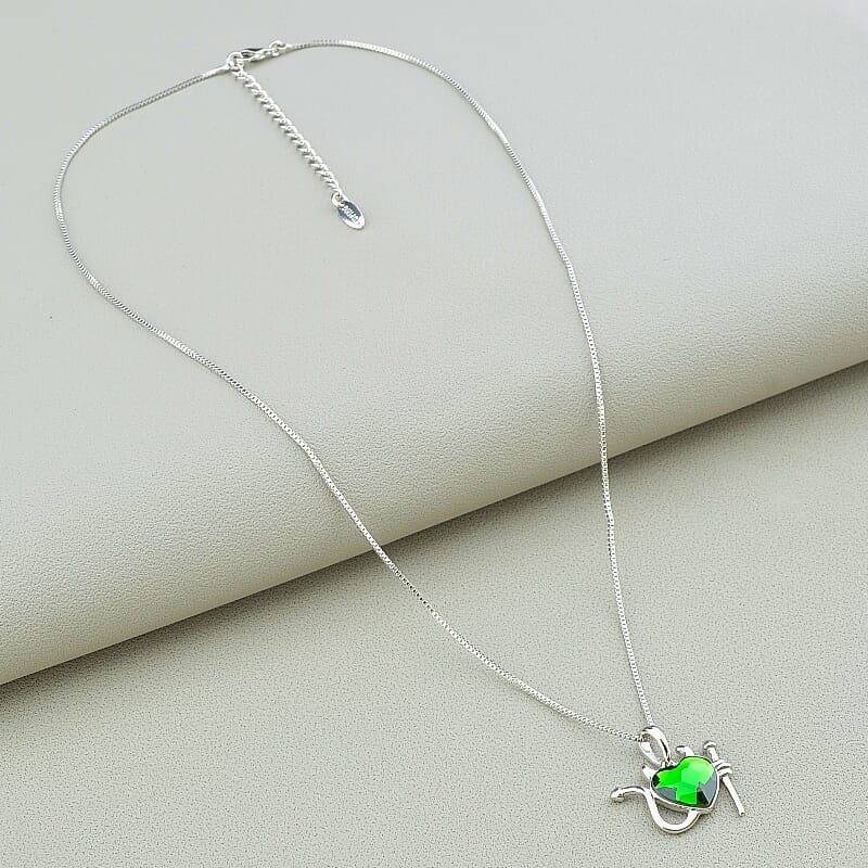 

Подвеска Сердце с зеленым камнем Xuping Swarovski 40 см. 100129