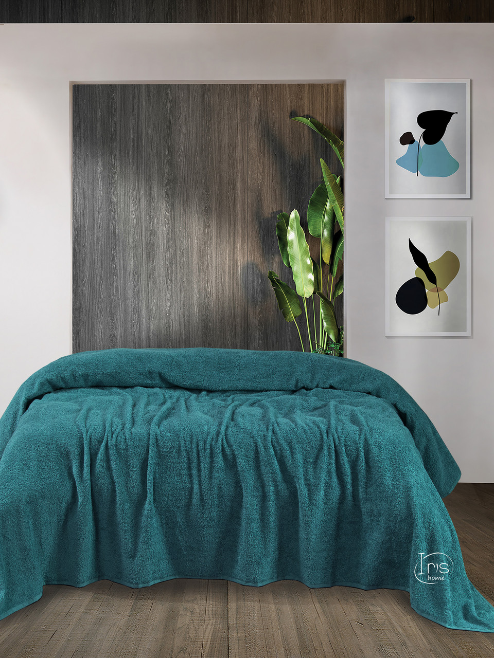 

Простынь Iris Home махровая - Harbor blue 190*220