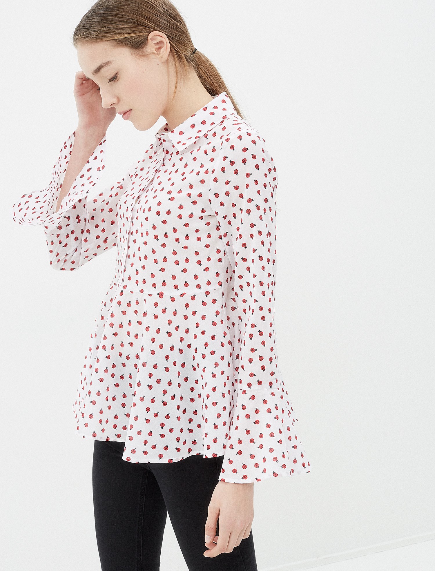

Блузка Koton 7YAL66492OW  Red Design, Блузка Koton 7YAL66492OW 34 Red Design